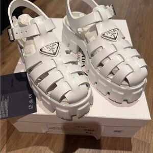 Prada Monolith Platform Sandals